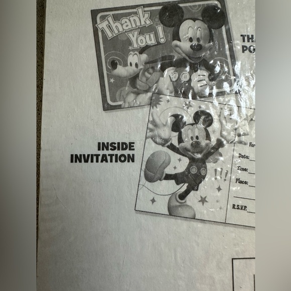 New Vtg Disney Mickey Mouse Clubhouse Invatations Cards - Picture 4 of 8